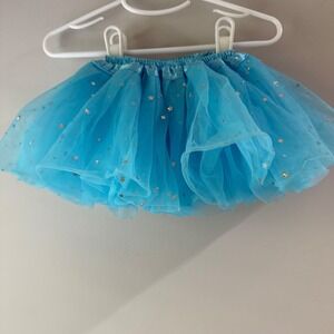 Dancina Tutu Skirt Baby Girls 6-24M Blue Excellent Glitter‎ Stars Moon Ballerina